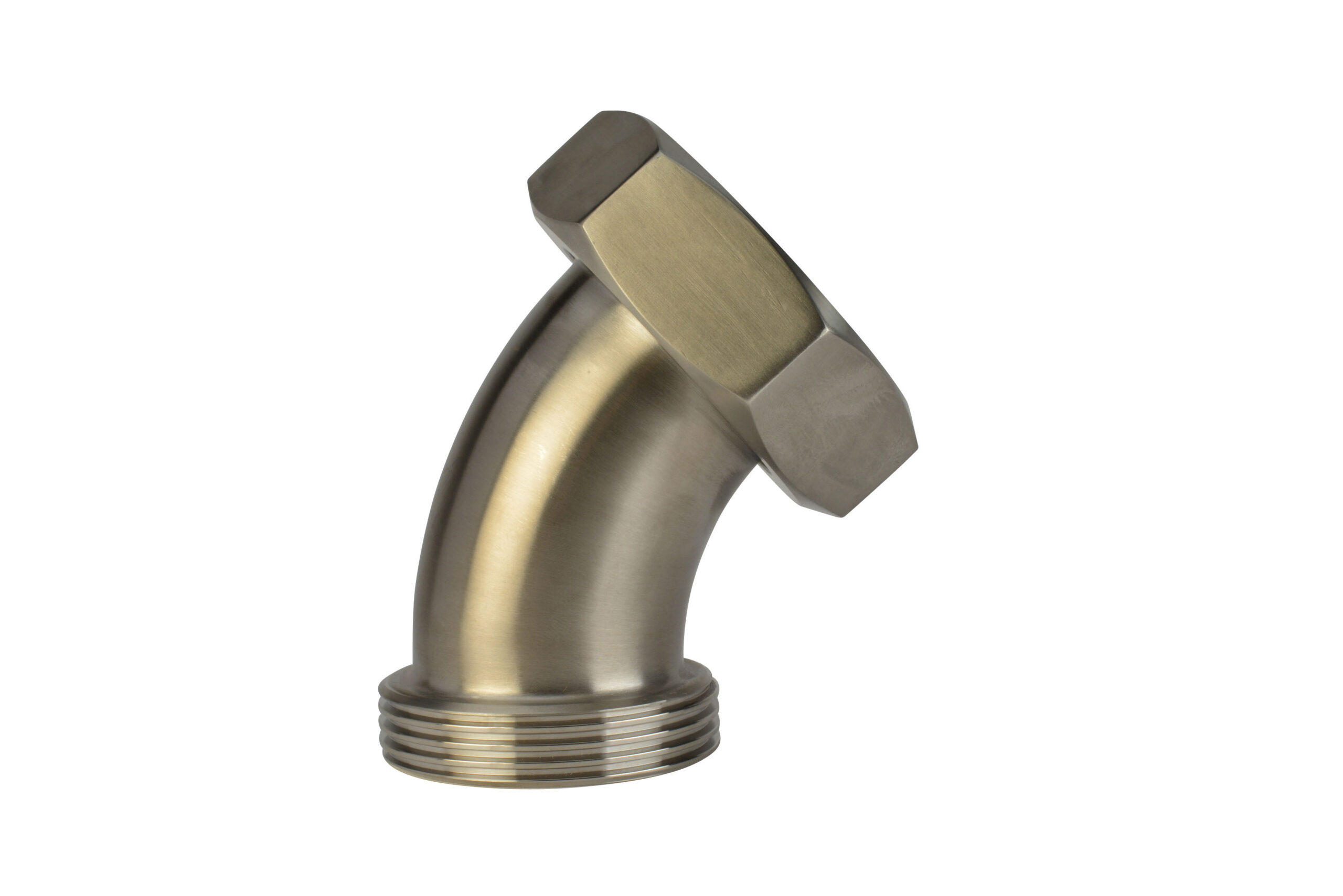 Plain Bevel Seat With Hex Nut x Threaded Bevel Seat 45° Elbow (2P)