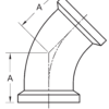 45° Female I-Line Elbow (2KI) - Image 2