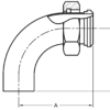 90° Weld x Plain Bevel Seat With Hex Nut (L2F) - Image 2