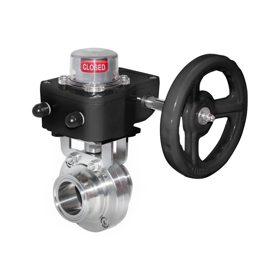 HX Clamp Butterfly Valve With Gear Operator (BFVHXTC-GO)