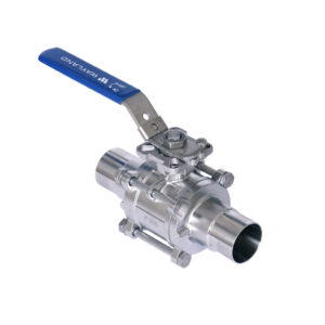 Extended Butt-Weld 3PC Encapsulated 2-Way Ball Valve - PTFE -316L - (BVBWE)
