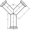 Male I-Line True Wye (28BI) - Image 2