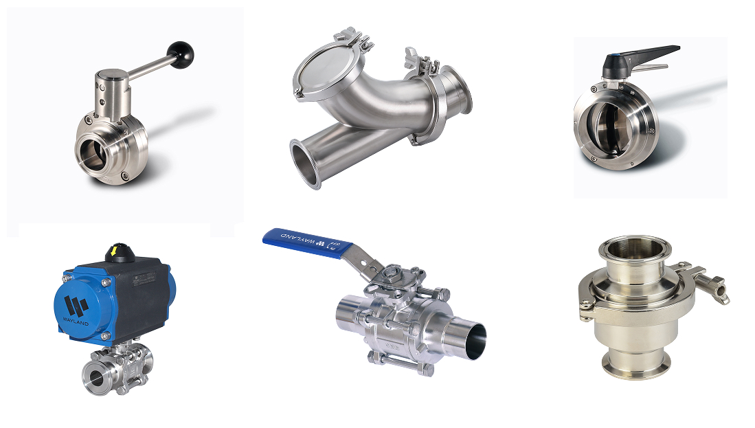 Wayland sanitary stainless steel valves