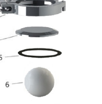 PTFE replacement ball and adjacent components for a Wayland Y-ball check valve